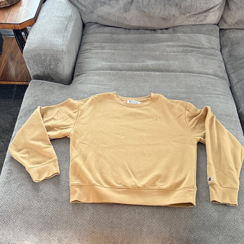 Champion Women's Gold Crewneck Sweater